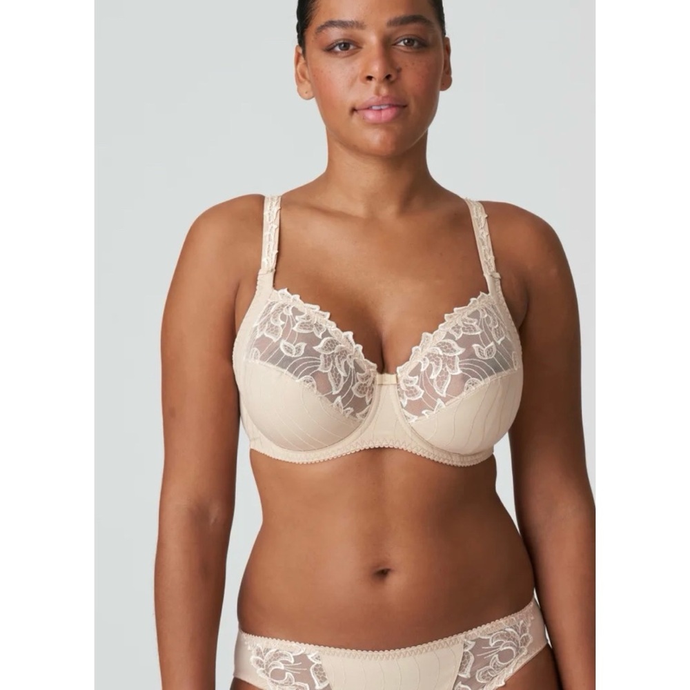 Nwt Prima Donna Deauville Bra New Plus Size 44d Nude Beige Lace Non-Padded Cafe